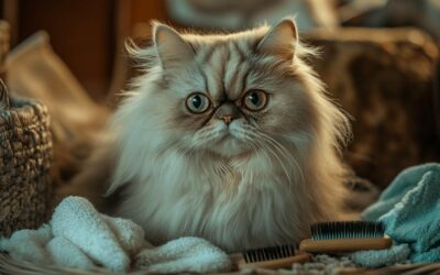 Routine quotidienne : bien nettoyer les yeux du chat persan pour prevenir les infections